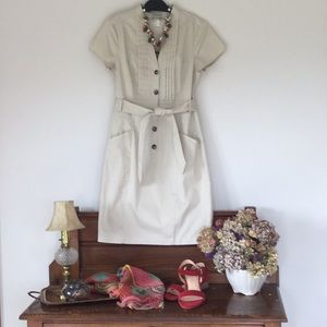 H&M Casual tan shirt dress
